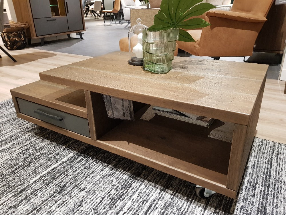 Habufa Cubo Coffee Tables in Smoked Oak and Grey Against The Grain