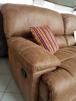 Guvnor 2 Seater Recliner Sofas In Tan-2 seater recliner sofa-Harveys-Manual-Against The Grain Furniture