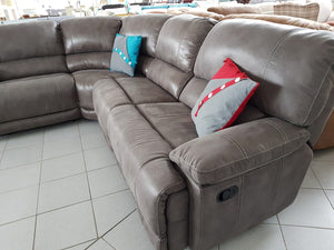 Guvnor 5 Piece Corner Group In Grey-Corner recliner sofa-Harveys-Against The Grain Furniture