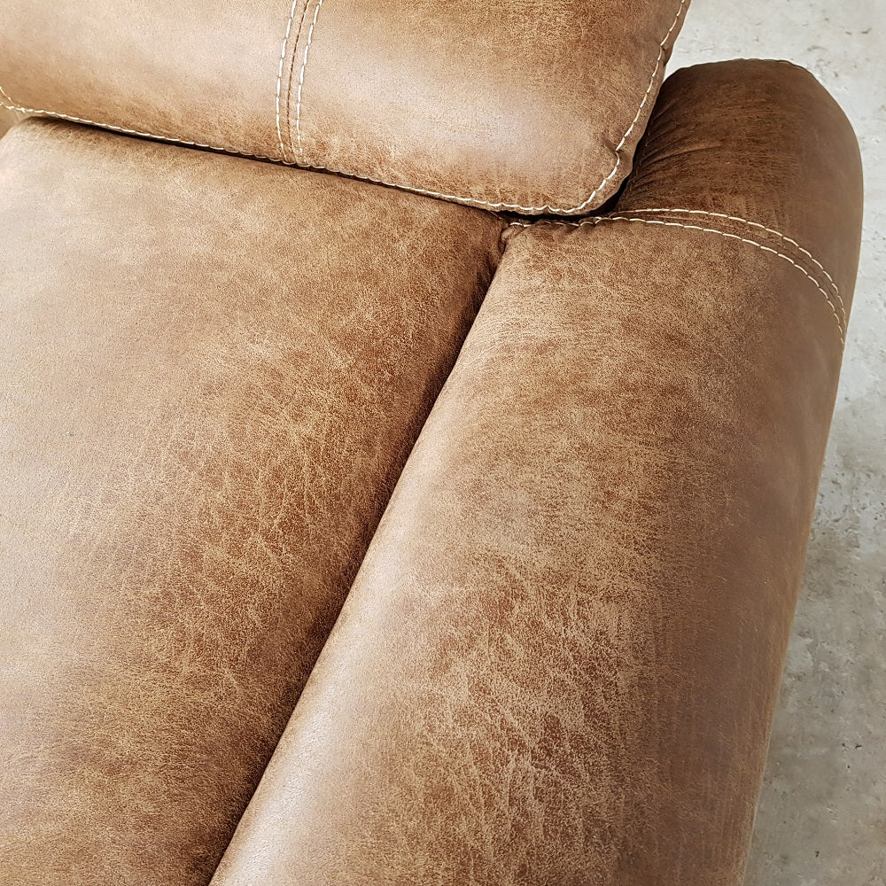 Guvnor 3 Seater Recliner Sofas In Tan-3 seater recliner sofa-Harveys-Against The Grain Furniture