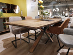Habufa Cubo Starburst Dining Tables in Smoked Oak