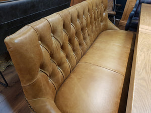 Harris Tweed and Leather Stanton Benches