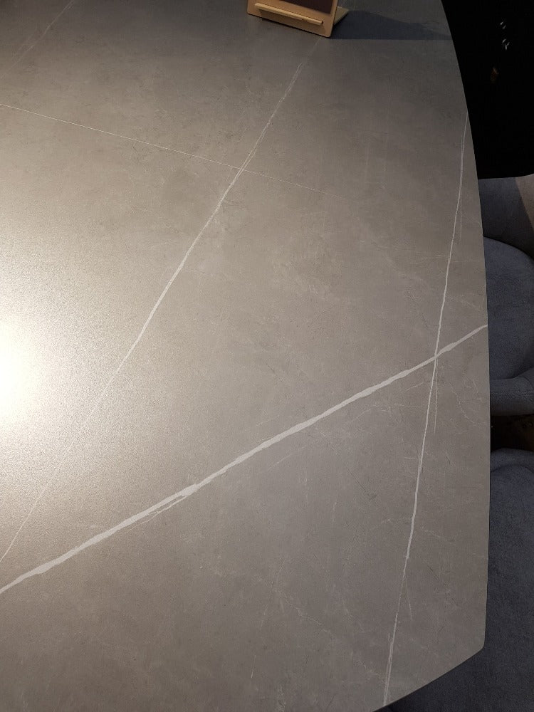 Baker Grey Sintered Stone Extending Dining Table