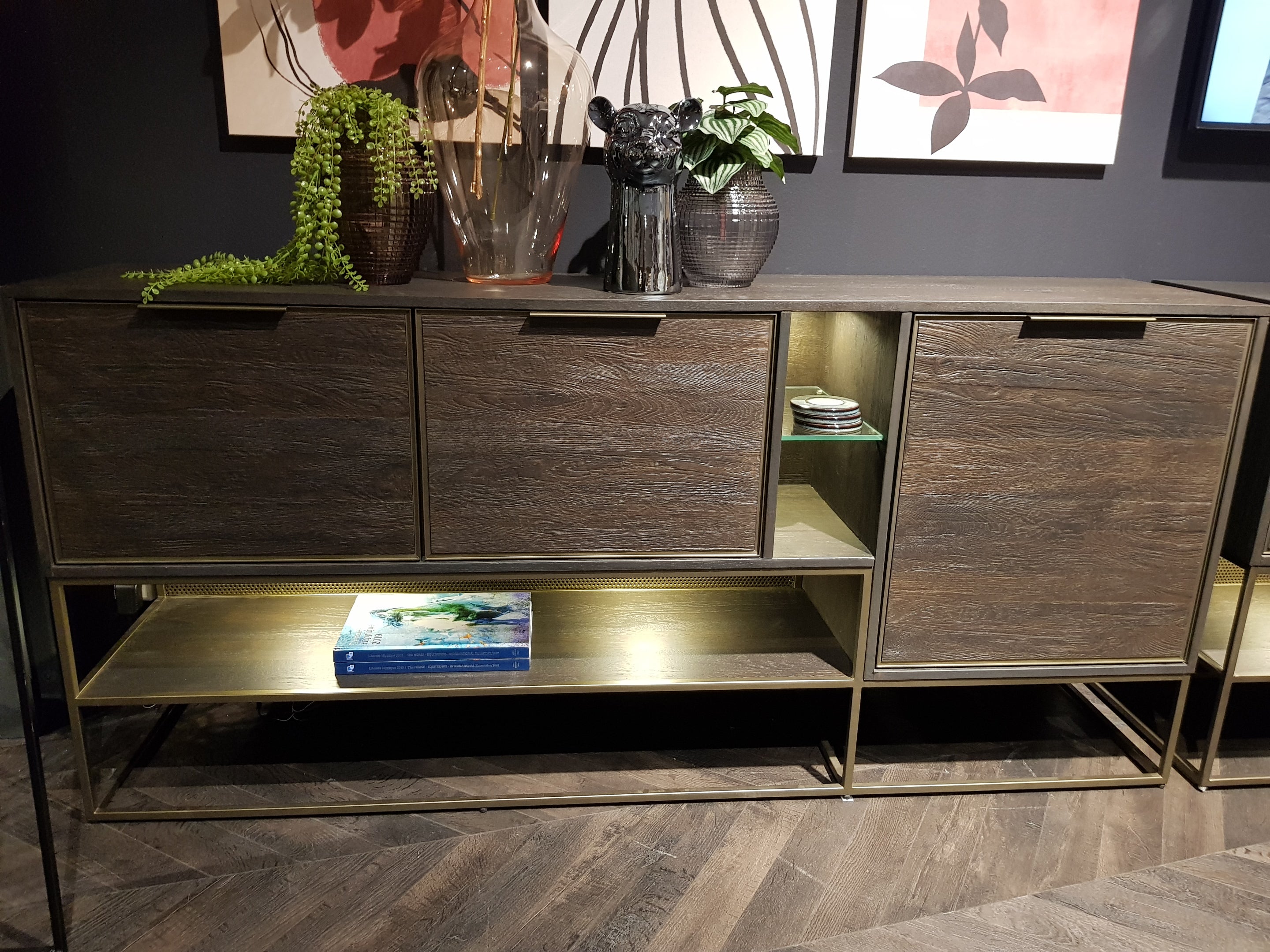Habufa City Sideboards in Carbon Coloured Oak and Metal
