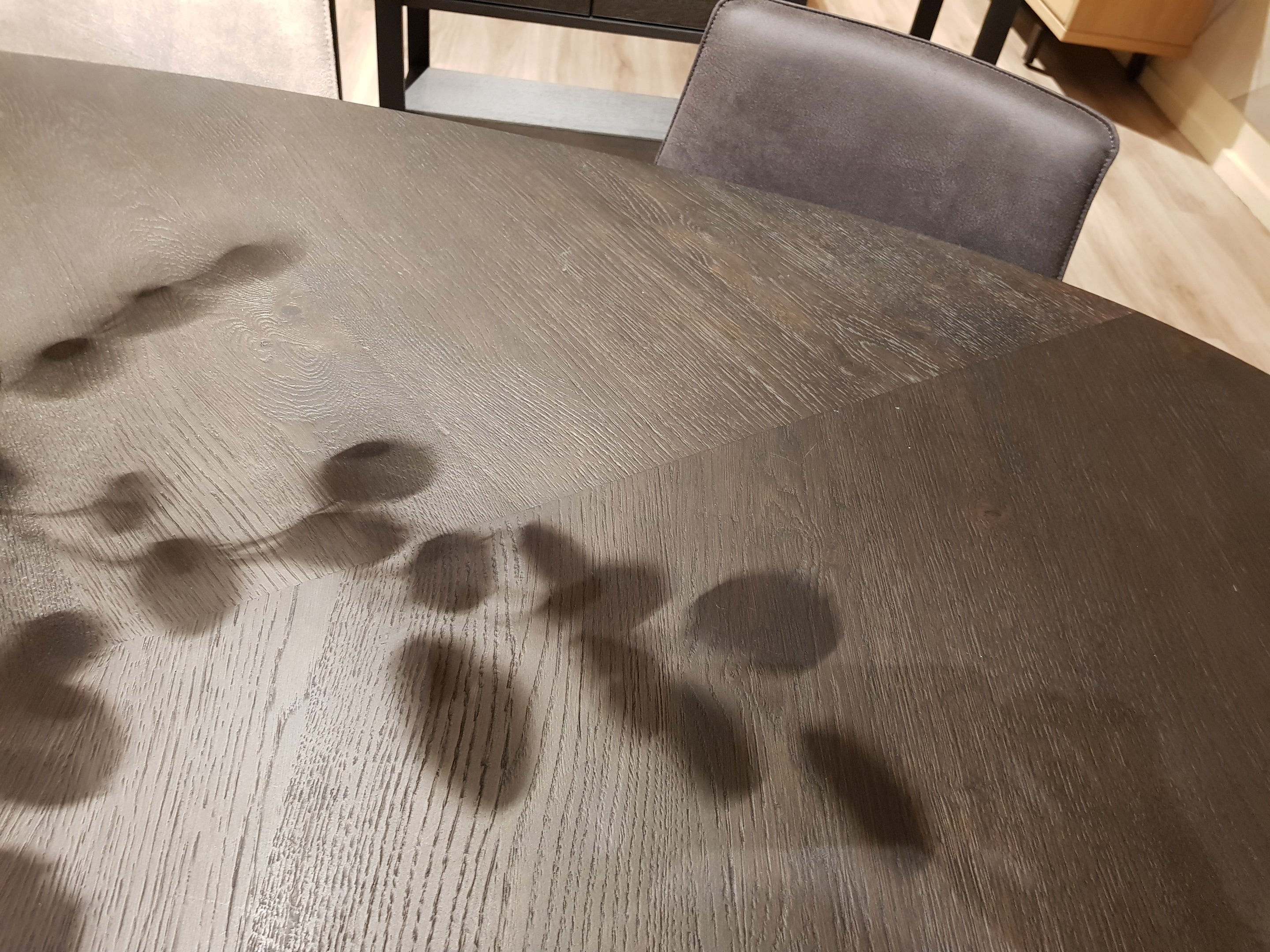 Ridgefield Urban Oak Elliptical Dining Tables in Anthracite