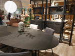 Ridgefield Urban Oak Elliptical Dining Tables in Anthracite