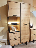 Ridgefield Urban Oak Display Storage Cabinet in Natural Oak