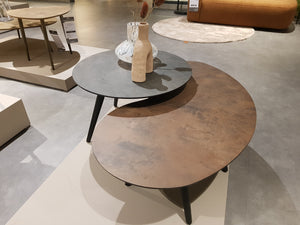 Habufa Maze Rust Side and Coffee Tables in Different Sizes-Coffee and side table-Habufa-40 cm Round-32 cms High-Against The Grain Furniture