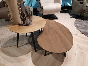 Habufa Maze Smoked Oak Side and Coffee Tables in Different Sizes