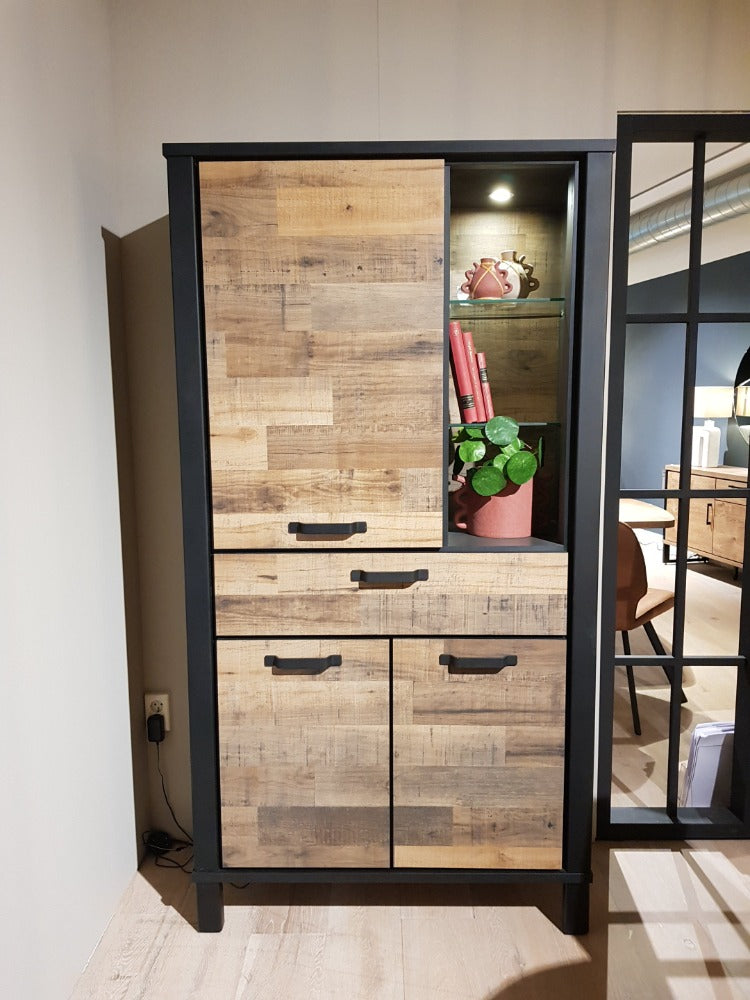 Habufa Sardinie Driftwood Tall Storage Display Cabinet