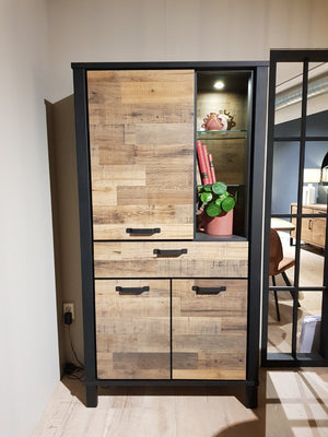 Habufa Sardinie Driftwood Tall Storage Display Cabinet-Storage cabinet-Habufa-Against The Grain Furniture