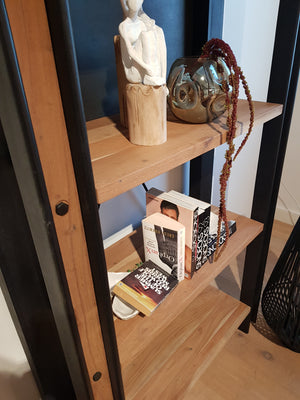 Habufa Makalu Bookcase in Smoked Acacia-bookcase-Habufa-Against The Grain Furniture