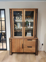 Habufa Makalu Buffet Sideboard in Smoked Acacia-Glass cabinets-Habufa-Against The Grain Furniture