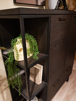 Ridgefield Urban Oak Highboard Cabinet in Anthracite