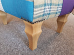 Harris Tweed Patchwork Footstool Special Offer-harris tweed footstool-Carlton Vintage-Against The Grain Furniture