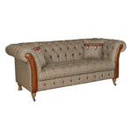 Chester Club Hunters Lodge Harris Tweed and Leather Sofas