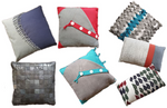 Habufa Discontinued Cushions, Brand New Half Price-cushions-Habufa-Blue with Buttons-Against The Grain Furniture