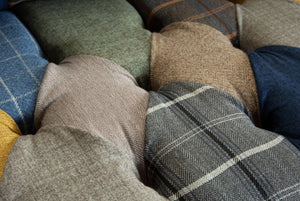 Cotswold Tweed and Leather Patchwork Sofa-PATCHWORK SOFAS-Oswald and Pablo-2 Seater-Against The Grain Furniture