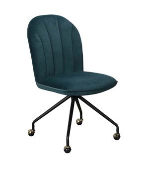 Baker Elsa Dining and Home Office Chairs, Clearance item-Dining Office Chairs-Baker-Teal Velvet-Against The Grain Furniture