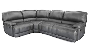 Guvnor 4 Piece Corner Group In Grey-Corner recliner sofa-Harveys-Manual-Against The Grain Furniture