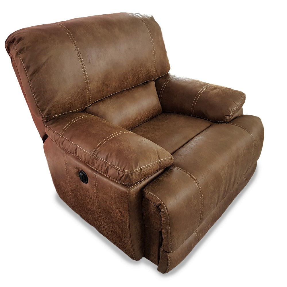 Guvnor Electric Recliner Chair In Tan-Electirc Recliner Chair-Harveys-Against The Grain Furniture