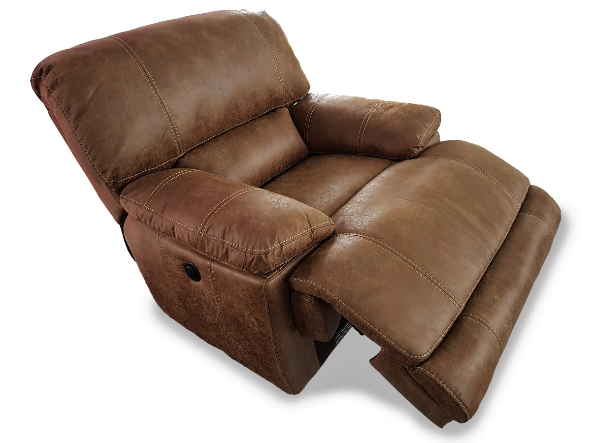 Guvnor Electric Recliner Chair In Tan-Electirc Recliner Chair-Harveys-Against The Grain Furniture
