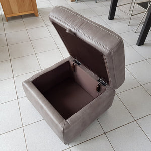 Guvnor Storage Footstools In Grey-Storage Footstools-Harveys-Against The Grain Furniture