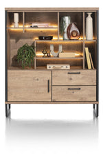 Habufa Pantin Rustic Highboard-highboard-Habufa-Against The Grain Furniture