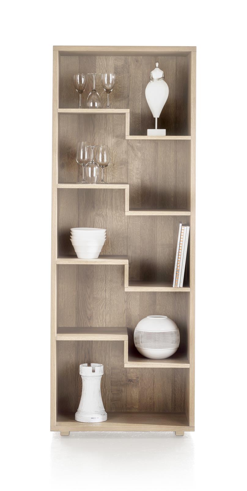 [habufa oak furniture]-[habufa dining furniture]-[furniture village detroit]-5 Shelves-Castle White-Against The Grain Furniture