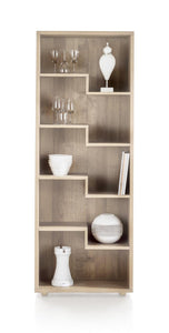 Habufa Bespoke Santorini Oak Bookcases in 4 Colours-Bookcase-Habufa-5 Shelves-Castle White-Against The Grain Furniture