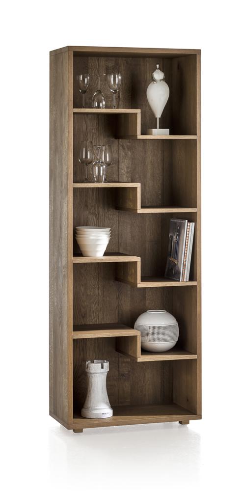 Habufa Bespoke Santorini Oak Bookcases in 4 Colours-Bookcase-Habufa-5 Shelves-Castle Sand-Against The Grain Furniture