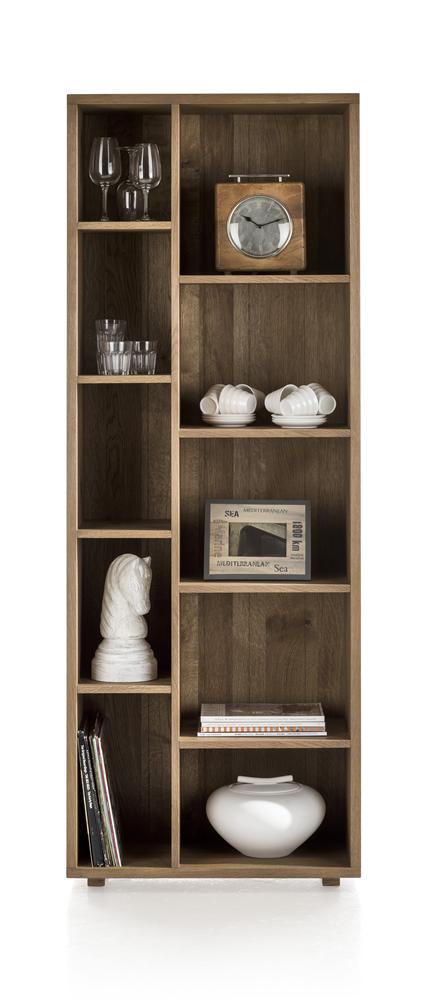 Habufa Bespoke Santorini Oak Bookcases in 4 Colours-Bookcase-Habufa-5 Shelves-Castle White-Against The Grain Furniture