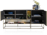 Habufa City Sideboards in Carbon Coloured Oak and Metal-sideboards-Habufa-160cm-Carbon Stained Oak-Against The Grain Furniture