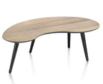 Habufa Maze Kidney Shaped Coffee Tables-Coffee and side table-Habufa-32 cms High-Medium Oak-Against The Grain Furniture