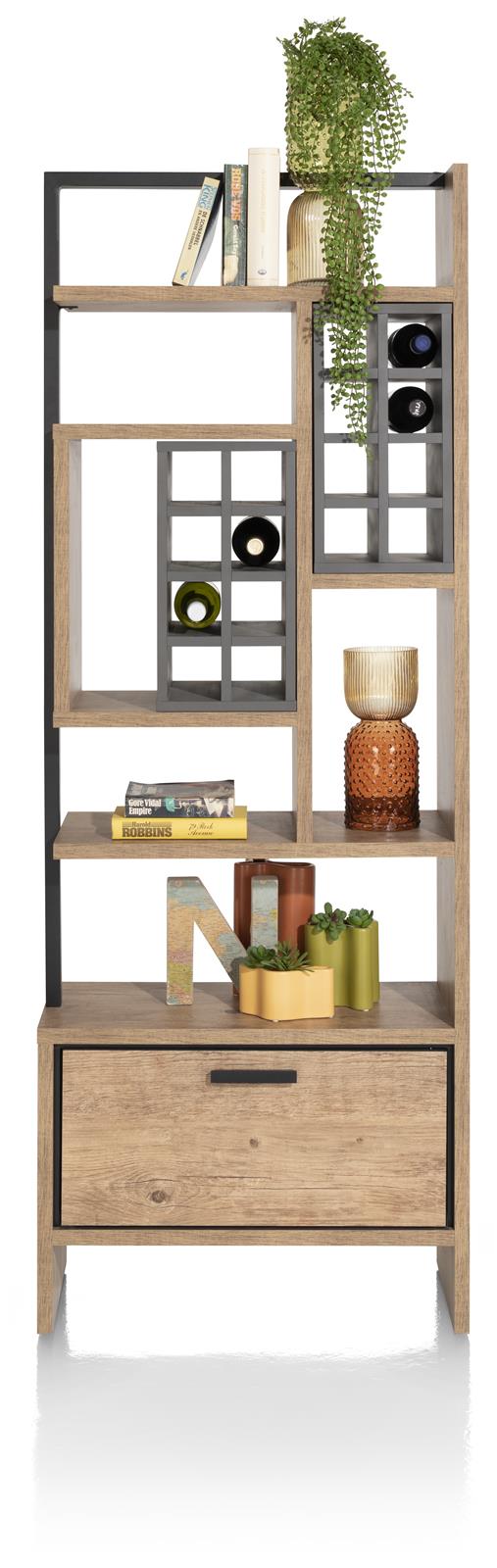 Habufa Pavarotti Rustic Room Divider Bookcase