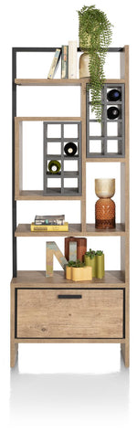 Habufa Pavarotti Rustic Room Divider Bookcase