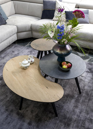 Habufa Maze Medium Oak Side and Coffee Tables in Different Sizes-Coffee and side table-Habufa-40 cm round-32 cms High-Against The Grain Furniture