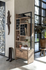 Habufa Pavarotti Rustic Room Divider Bookcase