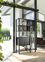 Ridgefield Urban Oak Room Divider Anthracite