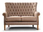 Hexham Harris Tweed and Leather Sofa and Chair.-harris tweed sofas-Against The Grain Furniture-Sofa-Against The Grain Furniture