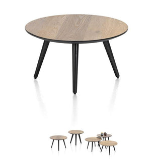 Habufa Maze Medium Oak Side and Coffee Tables in Different Sizes-Coffee and side table-Habufa-40 cm round-32 cms High-Against The Grain Furniture