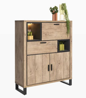 Habufa Pavarotti Rustic Highboard Cabinet