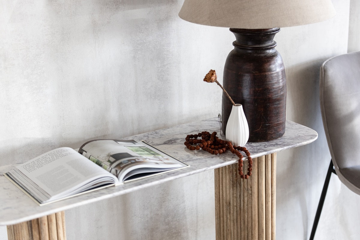 Baker Reed Marble Topped Console Table