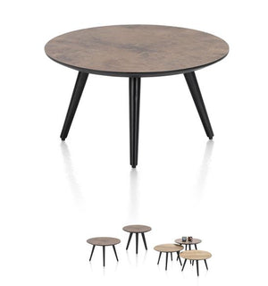 Habufa Maze Rust Side and Coffee Tables in Different Sizes-Coffee and side table-Habufa-40 cm Round-32 cms High-Against The Grain Furniture