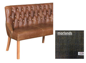Harris Tweed and Leather Stanton Benches