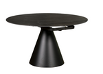Baker Black Sintered Stone Round Extending Dining Table-Dining Stone Table-Baker-Against The Grain Furniture