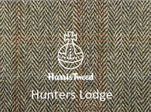 Elston Harris Tweed and Leather Chair-harris tweed chairs-Carlton Vintage-Chair-Hunters Lodge-Against The Grain Furniture