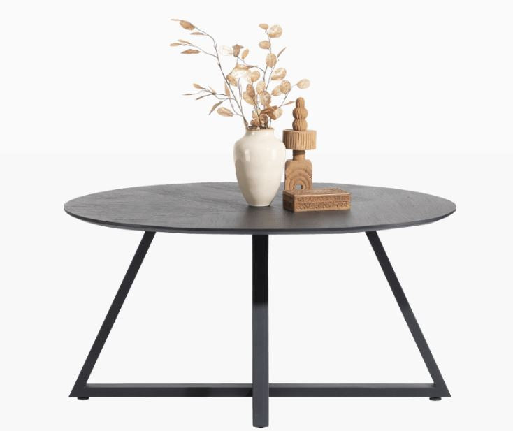 Ridgefield Urban Oak Elliptical Dining Tables in Anthracite