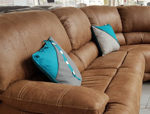 Habufa Discontinued Cushions, Brand New Half Price-cushions-Habufa-Blue with Buttons-Against The Grain Furniture