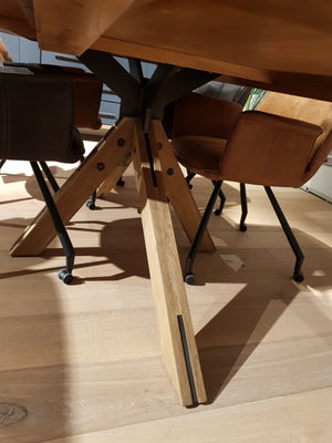 Habufa Jardin Starburst Oak Round Dining Table